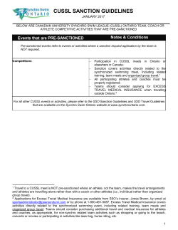 CUSSL Sanction Guidelines