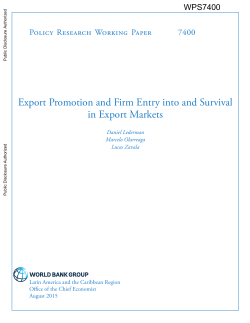 Export Promotion and Firm Entry into and Survival