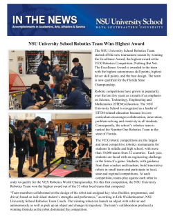 NSU University School Robotics Team Wins Highest Award