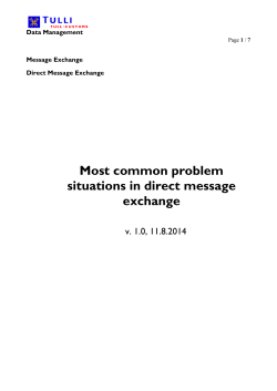 Most common problem situations in direct message exchange