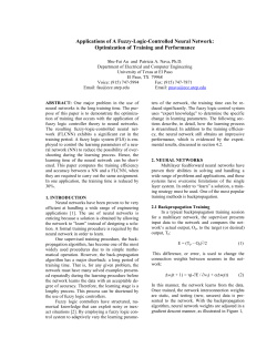Applications of A Fuzzy-Logic-Controlled Neural Network