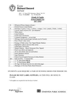 Grade 6 English Regular Supply List 17 18