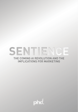 SENTIENCE - The coming AI revolution and the implications for