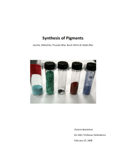 Synthesis of Pigments