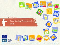 Module three Tour Guiding Process and Skills