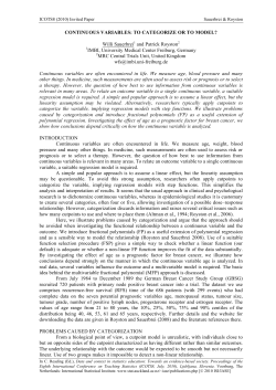 Continuous variables - International Association for Statistical