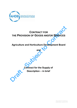 AHDB contracting template