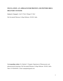 pegylation - international journal of advances in pharmaceutical