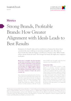 Strong Brands, Profitable Brands: How Greater Alignment with