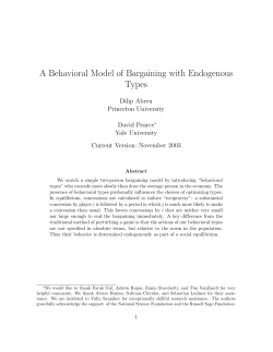 A Behavioral Model of Bargaining with Endogenous Types