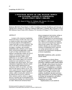 a systematic review of care delivery models and economic analyses