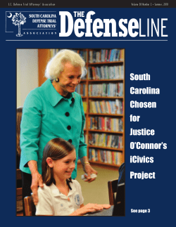 South Carolina Chosen for Justice O`Connor`s iCivics Project