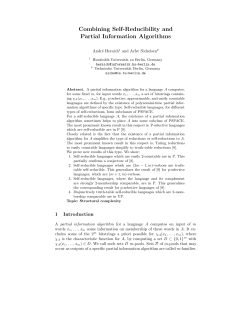 Combining Self-Reducibility and Partial Information Algorithms