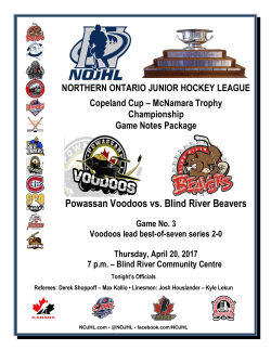 Powassan Voodoos vs. Blind River Beavers