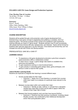Grading Criteria for Capstone II &ndash; Spring 2016