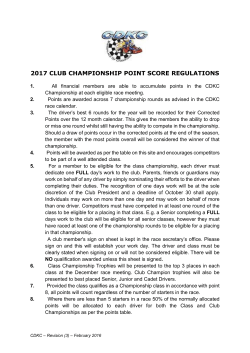 CLUB CHAMP POINT SCORE rules 2017