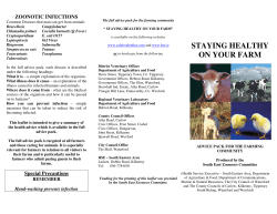 Stay Healthy on your Farm Leaflet