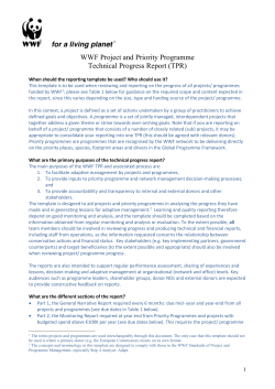Project and Programme Technical Report