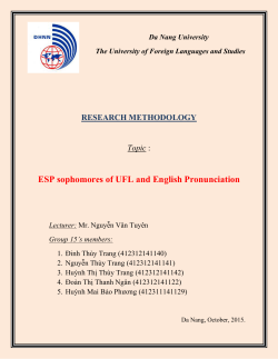 ESP sophomores of UFL and English Pronunciation Lecturer