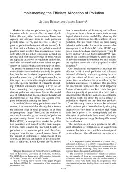 Implementing the Efficient Allocation of Pollution