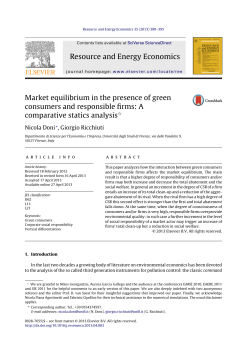 Market equilibrium in the presence of green consumers