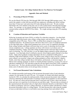 Avery and Turner, Page 1 Student Loans: Do College Students