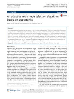 An adaptive relay node selection algorithm based on opportunity