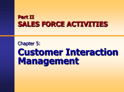 Customer Interaction