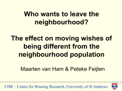 population composition of neighbourhoods