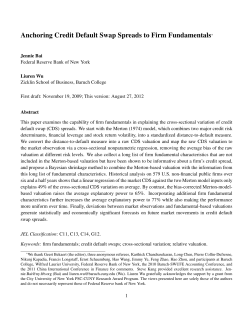 Anchoring Credit Default Swap Spreads to Firm