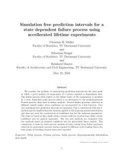 Simulation free prediction intervals for a state dependent failure