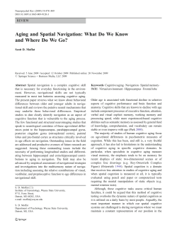 Aging and Spatial Navigation: What Do We Know