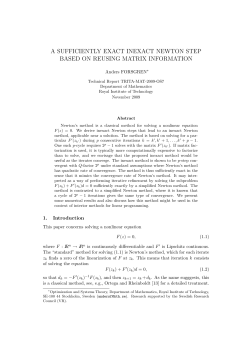 a sufficiently exact inexact newton step based on reusing matrix