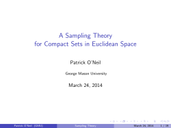 A Sampling Theory for Compact Sets in Euclidean Space