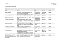Communications workplan - the General Optical Council