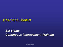 Six Sigma Agenda - freesixsigmasite.com
