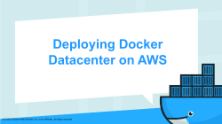 Deploying Docker Datacenter on AWS