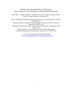 Thermal and Collisional History of Tishomingo