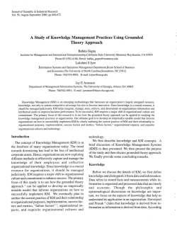 A Study of Knowledge Management Practices Using