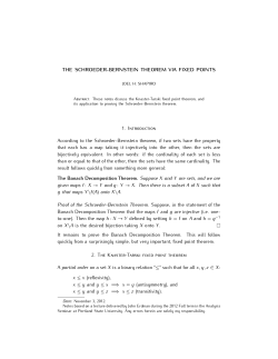 THE SCHROEDER-BERNSTEIN THEOREM VIA