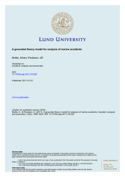 A grounded theory model for analysis of marine
