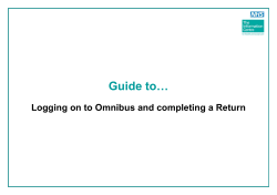 Guide to logging on and completing a return on Omnibus