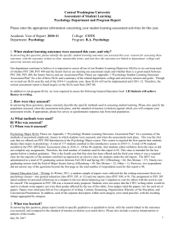 Program Review and Assessment: TP 4/07/05