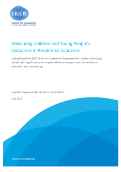 Measuring Children and Young People`s Outcomes in