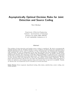Asymptotically optimal decision rules for joint detection and source