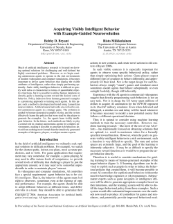 Acquiring Visibly Intelligent Behavior with Example