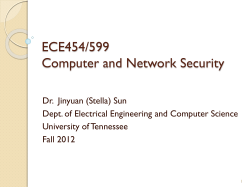 CS 494/594 Computer and Network Security - UTK-EECS