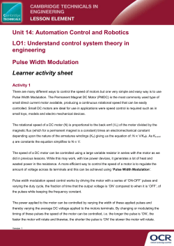 Pulse width modulation