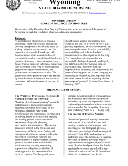 Decision Tree Model - Wyoming State Board of Nursing