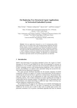 On Deploying Tree Structured Agent Applications in Networked